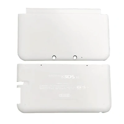 Abbildung von Weiße Farbe 3DSXL Extra Gehäuse Abdeckungen 2 Stück Set Ersatz für alte Big 3DS XL/LL 3DSLL Handkonsole, US Edition äußere A/E Face Top/Bottom Frontplatte Abdeckplatte