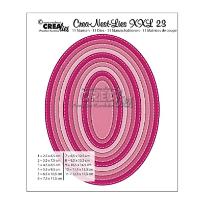 Abbildung von Crealies Crea Nest Lies XXL Stanzschablone no.23 Oval