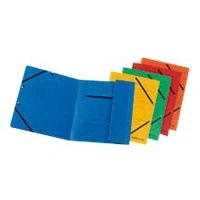 Abbildung von Herlitz Einschlagmappe mit Gummizug Karton farbig sortiert VE=10 Stück