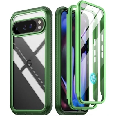 Abbildung von Poetic Guardian Schutzhülle für Google Pixel 9 Pro XL 5G, integrierter Displayschutz [funktioniert mit Fingerabdruck ID], [2 Frontrahmen] [kabelloses Laden] Ganzkörper Schutzhülle, stoßfest, robust,
