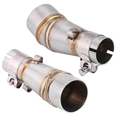 Abbildung von Suuonee Auspuffrohr, Motorrad Slip On Edelstahl Auspuff Mittlere Verbindungsrohr Adapter Stecker für Z250 Ninja 250 13 16