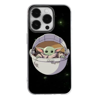 Abbildung von ERT GROUP Handyhülle für Apple iPhone 14 PRO Original und offiziell Lizenziertes Star Wars Muster Baby Yoda 026 optimal an die Form des Handy angepasst, hülle aus TPU
