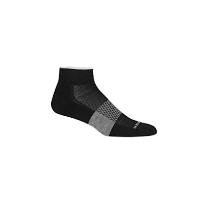 Abbildung von Icebreaker Merino Herren Micro Multisport Light Cushion Mini Socken, Schwarz/Snow/Metro Heather, Large