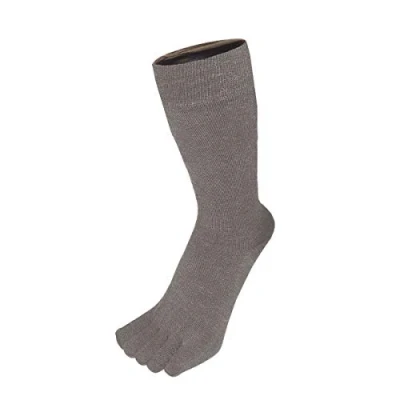 Abbildung von TOETOE Herren und Damensocken aus weicher Wolle für den Außenbereich, feuchtigkeitsregulierend, mittelhoch Grau