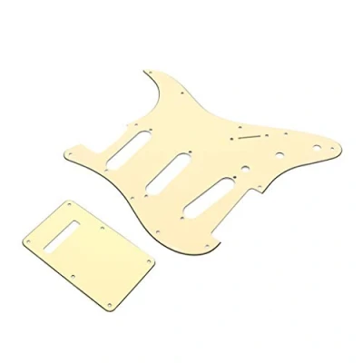 Abbildung von Alnicov 11 Loch Gitarren Schlagbrett für den Ersatz von Fender Standard Strat Gitarren, Creme