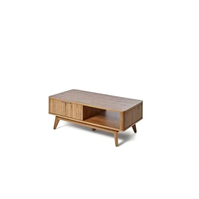 Abbildung von Jahnke Couchtisch &quot;WAVE COFFEE SK&quot;, (1 St.), Couchtisch, Retro Stil, Stauraum, Fronten in raffiniertem Wellendesign