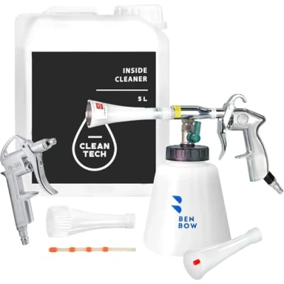 Abbildung von BenBow Reinigungspistole für Auto Innenraum Cleantech Inside Cleaner Ausblaspistole DG 10 Komplettes Druckluft Reinigungsset Fahrzeugpflege