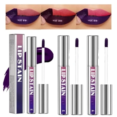 Abbildung von Peel Off Lip Stain Set, 2025 Nue Tattoo Color Matte Nude Lipgloss, Antihaftbecher Flüssiger Lippenstift Lippenfleck für Frauen Mädchen, Langlebiger wasserdichter Lipliner (3PC, 2.5ML)