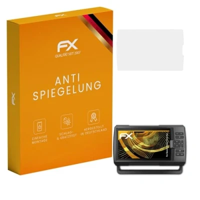 Abbildung von atFoliX Panzerfolie kompatibel mit Garmin Striker Vivid 9sv Schutzfolie, entspiegelnde und stoßdämpfende FX Folie (3X)