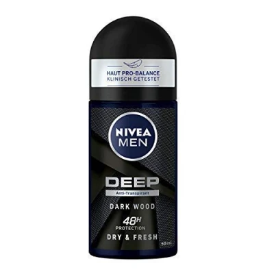 Abbildung von Nivea Men Deep Anti Transpirant, Dry &amp; Fresh 48h protection, 4er Pack (4x 50ml)