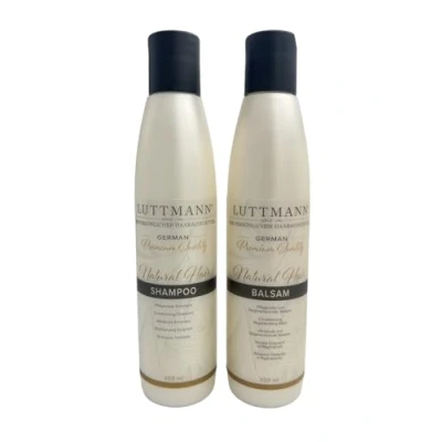 Abbildung von LUTTMANN® Natural Hair Shampoo + Balsam Set je 200 ml Perücken Haarersatz Zweithaar Intensive Pflege für sämtliche Echthaarperücken, Haarteile sowie Extensions und Haarverlängerungen