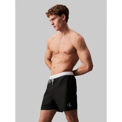 Abbildung von Calvin Klein Swimwear Medium Drawstring Badeshorts, Herren, Größe: XL, Black