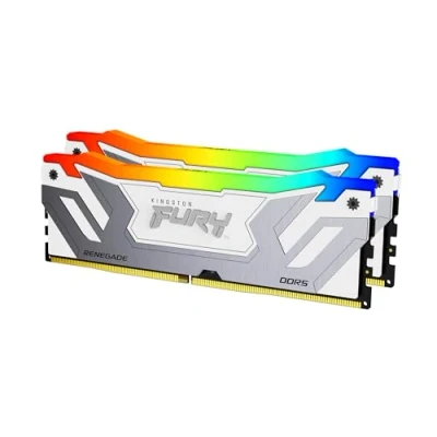 Abbildung von Kingston FURY Renegade Weiß RGB XMP 48GB 8400MT/s DDR5 CL40 CUDIMM Desktop Gaming Speicher KF584CU40RWAK2 48