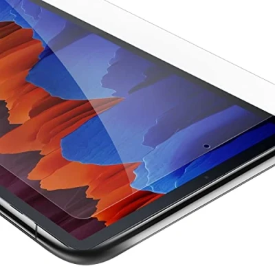 Abbildung von Cadorabo Tablet Panzer Schutz Glas für Samsung Galaxy Tab S7 (11 Zoll) Schutzfolie in Ultra Klar Hüllen freundlich Gehärtetes (Tempered) Dipslayschutz Folie 9H Härte Anti Kratzer