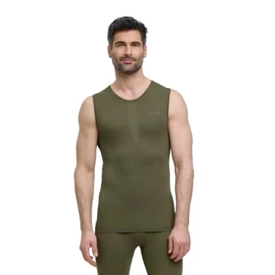 Abbildung von FALKE Herren Baselayer Shirt Warm M S/L SH Funktionsmaterial schnelltrocknend 1 Stück, Grün (Herb 7754) neu umweltfreundlich, XXL