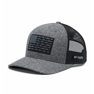 Abbildung von Columbia Unisex, Netzstoff, Schnappverschluss PFG Fischflaggen Ballkappe mit Netzverschluss, Grill Heather/Schwarz/Fisch Flagge, Einheitsgröße