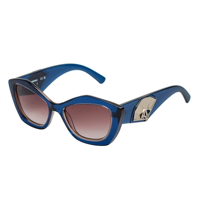 Abbildung von Karl Lagerfeld Damen KL6127S 424 Gläser SONNENBRILLEN Acetat Blau Rosa Cat Eye Normal