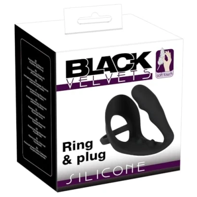 Abbildung von Penis /Hodenring „Ring &amp; plug“ mit Analplug