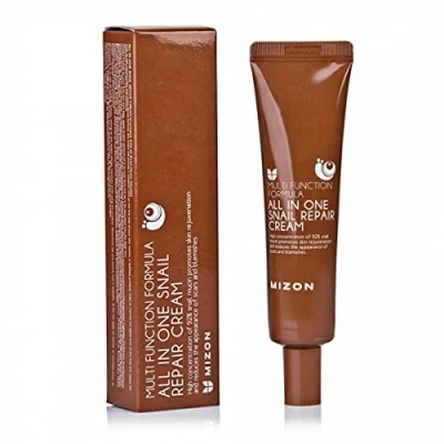 Abbildung von [MIZON] ALL IN ONE SNAIL REPAIR CREAM (35ml) Koreanische Hautpflege Multifunktionale Gesichtscreme mit Schneckenschleim für Tiefe Feuchtigkeit, Faltenreduktion und Hautverjüngung