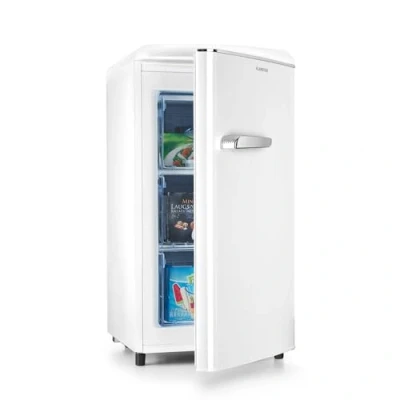 Abbildung von Klarstein Gefrierschrank HEA20 Laika65 Cr E 10045801, 91 cm hoch, 47 breit, Tiefkühlschrank freistehend Gefriertruhe groß Kühltruhe