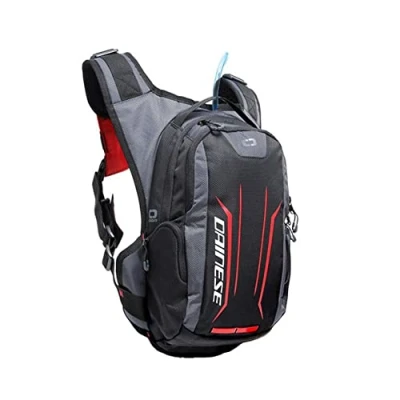 Abbildung von Dainese Alligator Backpack, Motorrad Rucksack Adventure mit integrierter 2 Liter Trinkblase, Schwarz/Rot, N