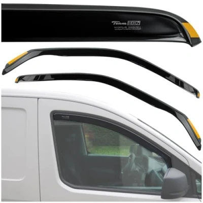 Abbildung von HEKO Kompatibel mit Volkswagen VW T6.1 2019+ Seitenscheiben Windabweiser; Vorne; 2 Stk.; Regenabweiser, Windabweiser, Getönt, Stromlinienförmig; Einfache Montage; Schutz vor Wind und Regen