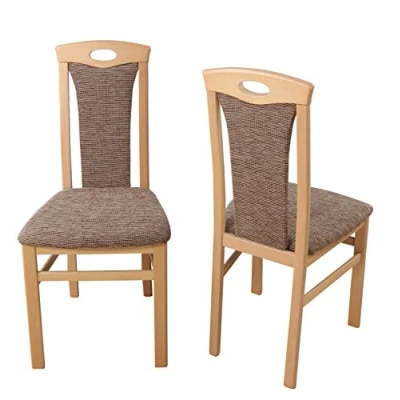 Abbildung von moebel direkt online Stühle (2 Stück) Betty Gestell Natur, Stoff Cappuccino