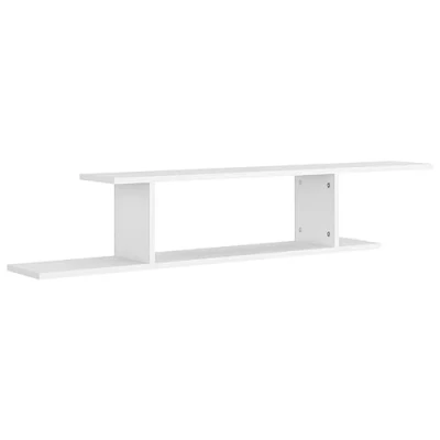 Abbildung von vidaXL TV Wandregal Lowboard Wandboard Schweberegal Hängeregal Dekoregal Freischwebend Regal Bücherregal Weiß 125x18x23cm Holzwerkstoff