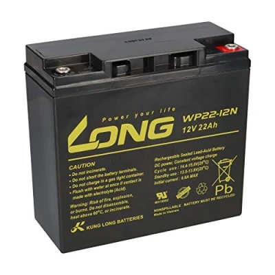 Abbildung von Blei Akku WP22 12N 22Ah 12V AGM Batterie ersetzt 17Ah 18Ah 19Ah 20Ah 23Ah Long M6 Innengewinde AKKUman Edition