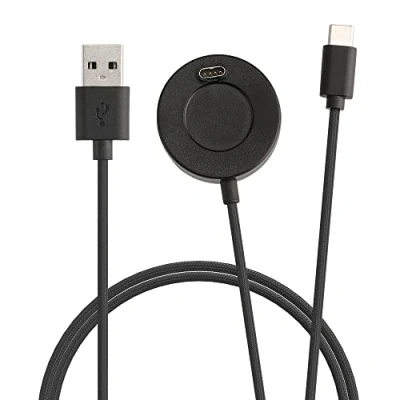 Abbildung von kwmobile 2in1 Ladekabel für Garmin Venu Sq Music / 2 USB Ladegerät (1 tlg., C A Kabel Charger Smart Watch Ersatzkabel)