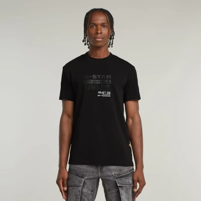 Abbildung von G Star Tshirt print, Herren, Größe: XXL, Dk black
