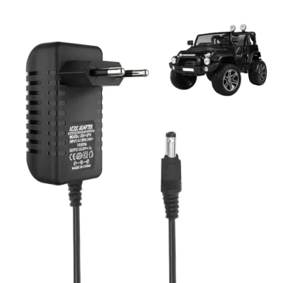 Abbildung von mizikuu 12V ladegerät für Elektroautos Kinder,1000mA Batterieladegerät Aufsitzspielzeug netzteil ladekable elektrische Fahrt auf Toys Motorrad