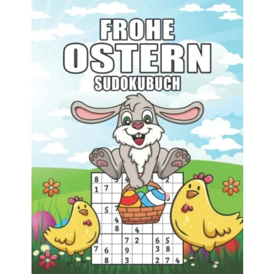 Abbildung von Frohe Ostern Sudoku Buch: Großes Rätselbuch mit liebevoll gestalteten Innenseiten I Schwierigkeitsgrad Leicht bis Schwer Inkl. Anleitung &amp; ... für optimale Lesbarkeit A4 140 Seiten