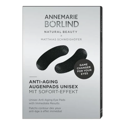 Abbildung von ANNEMARIE BÖRLIND UNISEX ANTI AGING AUGENPADS Black (5 x 2 Stk.) Mit Hyaluronsäure &amp; Sofort Effekt, Gegen erste Fältchen und müde Augen, Erfrischt spendet intensiv Feuchtigkeit, Vegan