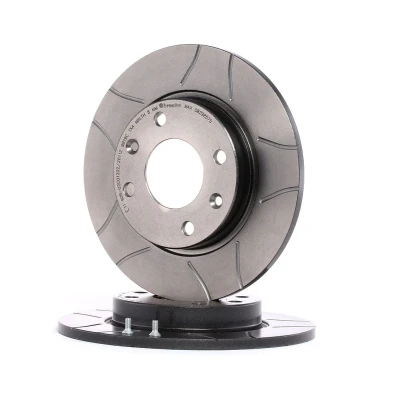 Abbildung von BREMBO MAX LINE 08.2985.75 Bremsscheibe 247 10 4 voll, geschlitzt beschichtet mit Schrauben PEUGEOT: 206 Schrägheck, 309 II Schrägheck