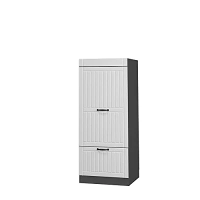 Abbildung von Vicco Mikrowellenschrank Fame Line, Weiß Landhaus/Anthrazit, 60 cm