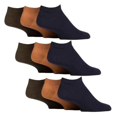 Abbildung von Gentle Grip 9er Pack Herren Diabetikersocken Kurz Sneaker Socken Extra Weit Ohne Gummibund