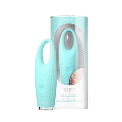 Abbildung von Foreo IRIS 2 Verjüngendes Augenmassagegerät Für Augenringe, geschwollene Augen &amp; Anti Aging Augenringe Entferner Abschwellend Lymphdrainage Tool Ultrahygienisches Silikon Mint