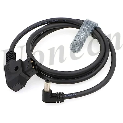 Abbildung von Uonecn D Tap auf DC 12 V 2,1 mm Rechtwinkliges Kabel Anton Bauer Power Kable für KiPRO LCD Monitore 1M