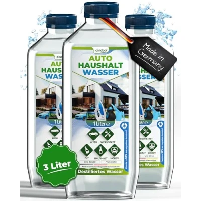 Abbildung von Qindoo Destilliertes Wasser Auto Haushalt, Aqua Dest (3 liter)