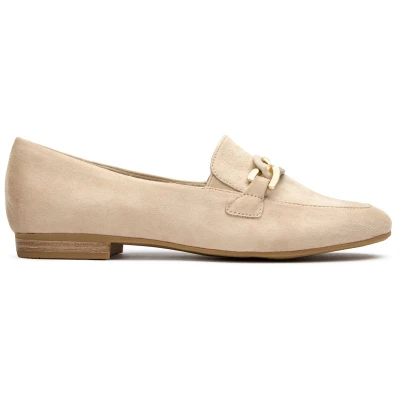 Abbildung von Jana Damen Slipper mit Blockabsatz Vegan, Beige (Beige), 39 EU
