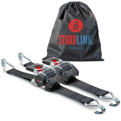 Abbildung von Automatik Spanngurte 3m 50mm mit J Haken 750kg/1500kg x2 Zurrgurte Ratsche und Automatischer Spanngurtaufroller/Spanngurtwickler Spanngurt Selbstaufrollend für Ladungssicherung EN 12195 2