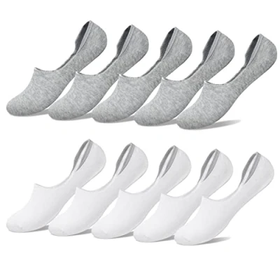 Abbildung von YouShow Sneaker Socken Damen Herren 10 Paar Füßlinge No Show Weiss Grau 39 42