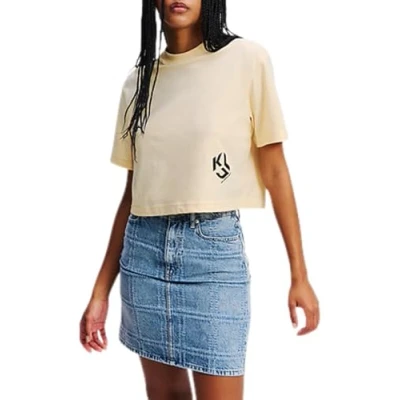 Abbildung von Karl Lagerfeld Jeans Tshirt print, Damen, Größe: Medium, Wood ash