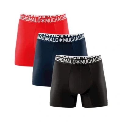 Abbildung von Muchachomalo 3P Cotton Stretch Basic Boxer Schwarz Baumwolle Small Herren