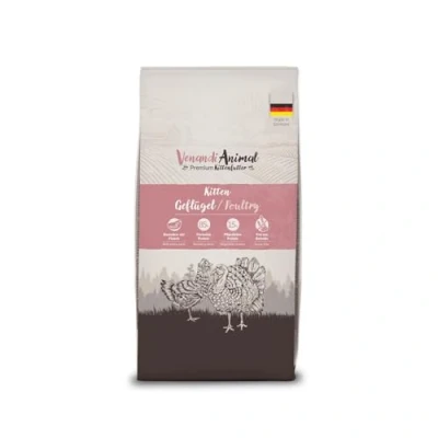 Abbildung von Venandi Animal Premium Katzenfutter Kitten Geflügel, mit viel frischem Fleisch, Trockenfutter, getreidefrei, 1er Pack (1 x 1,5kg)