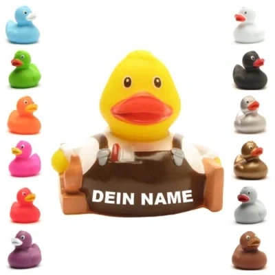Abbildung von Badeente personalisierbar (Tischler Ente)