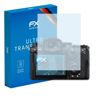 Abbildung von atFoliX Schutzfolie kompatibel mit Sony Alpha a1 II Folie, ultraklare FX Displayschutzfolie (3X)