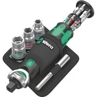 Abbildung von Wera 05004283001 8009 Zyklop Pocket Set Imperial 2, Knarren Satz, 18 teilig, Schwarz grün