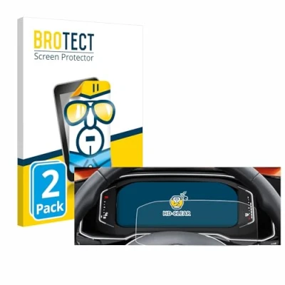 Abbildung von BROTECT (2 Stück Schutzfolie für Volkswagen Polo 6 Digital Cockpit Pro Displayschutz Folie Ultra Klar